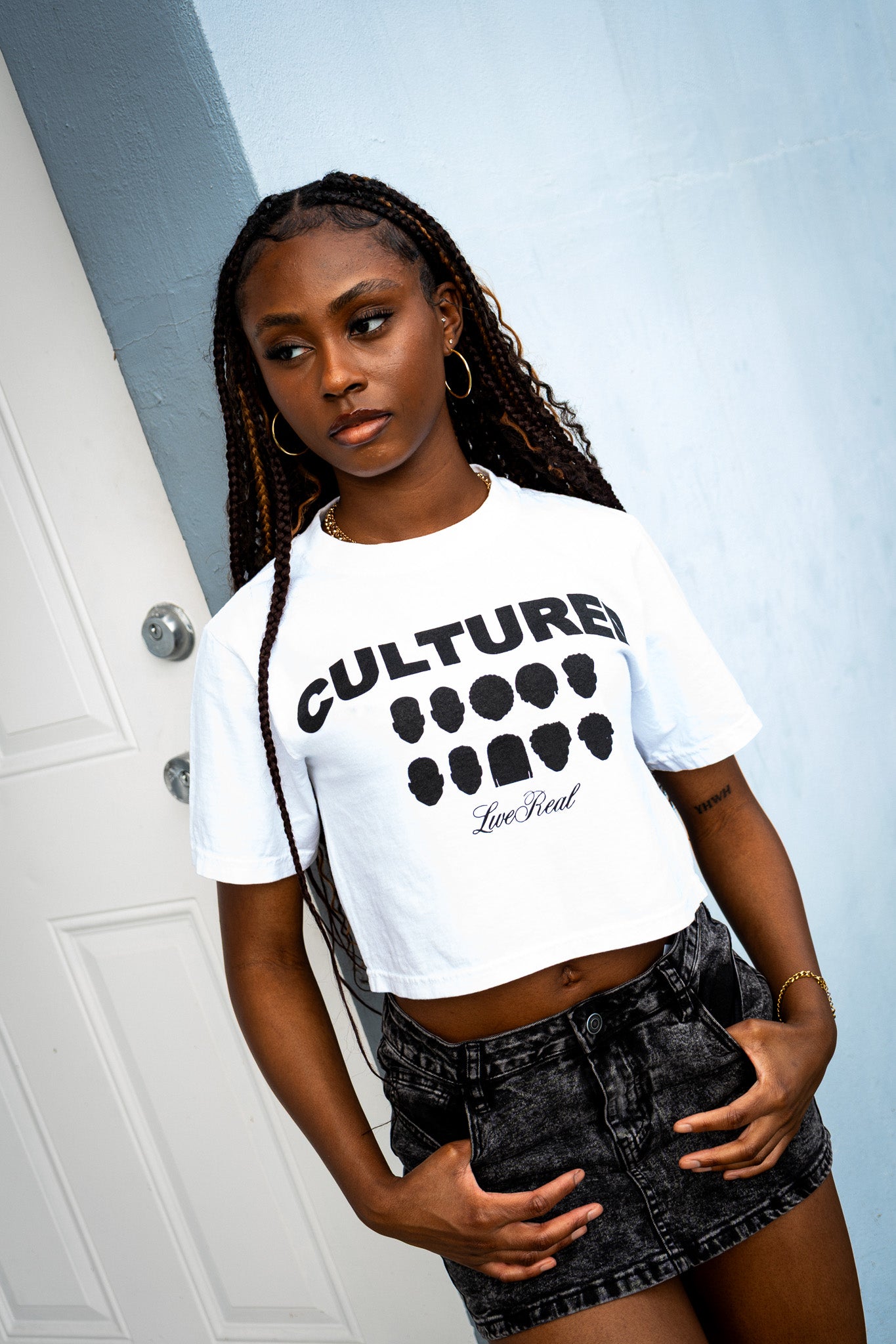CULTURED Tee Cropped [White]