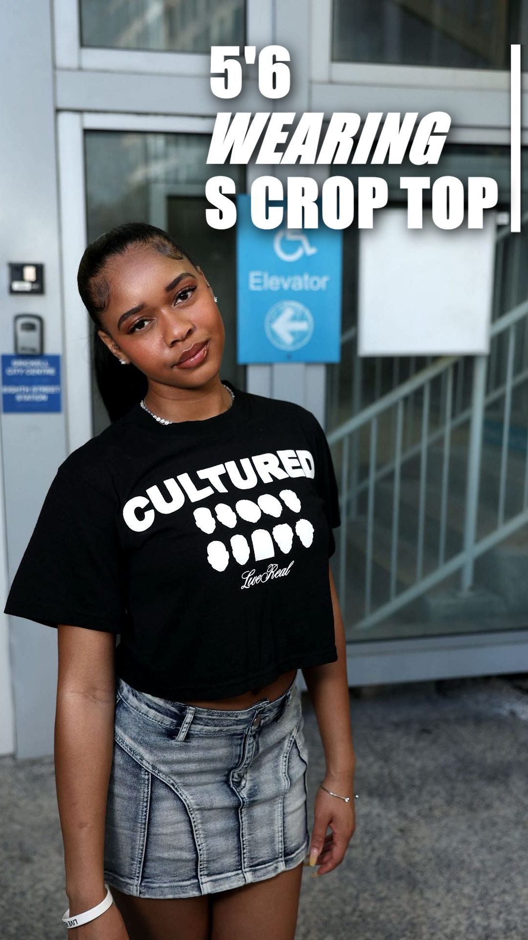 CULTURED Tee Cropped [Black]
