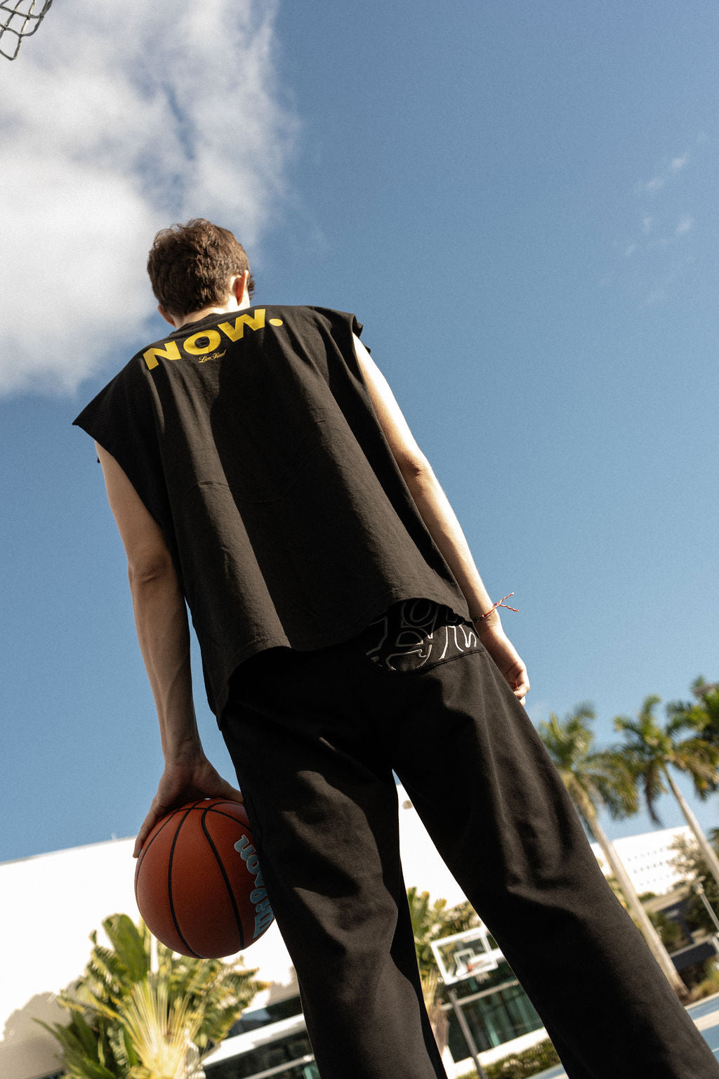 Sleeveless Believe It Tee [Black]