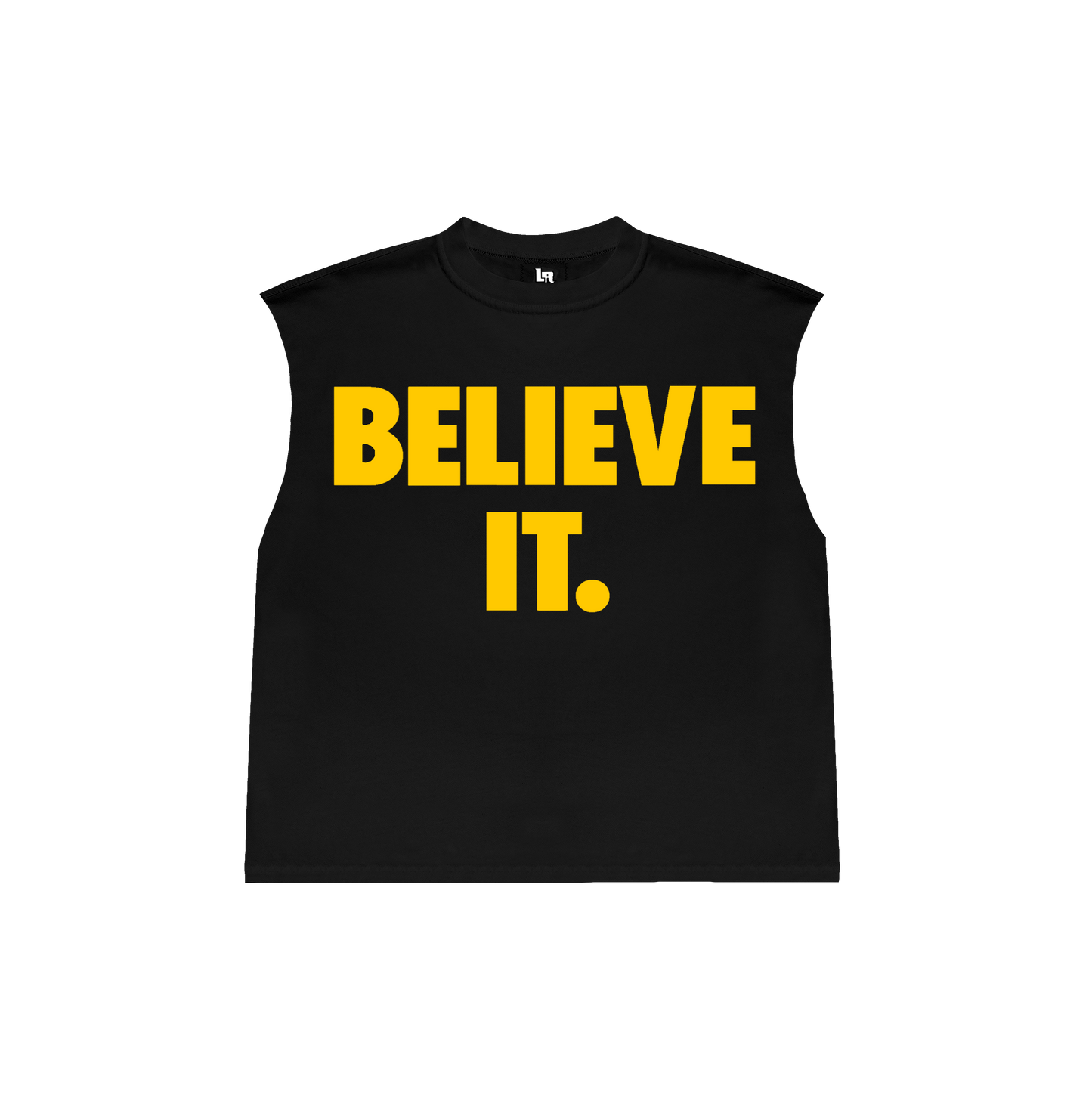 Sleeveless Believe It Tee [Black]